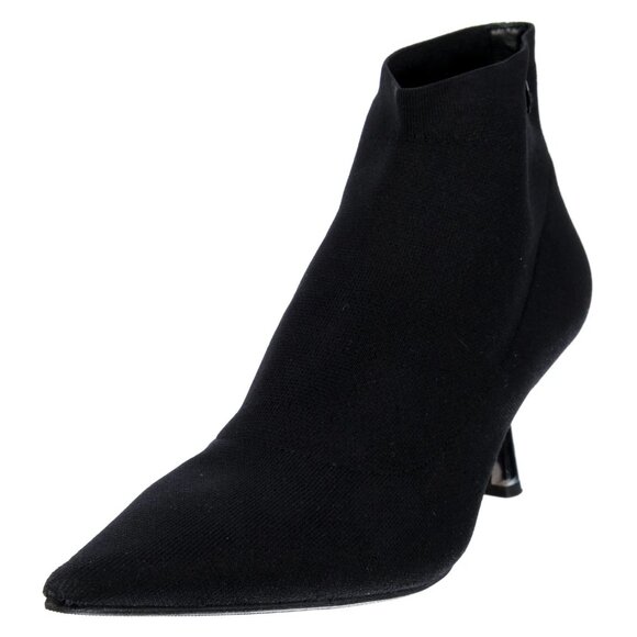 Jimmy Choo - Saber 65 - Black Booties with Marble Heel - Picture 5 of 8